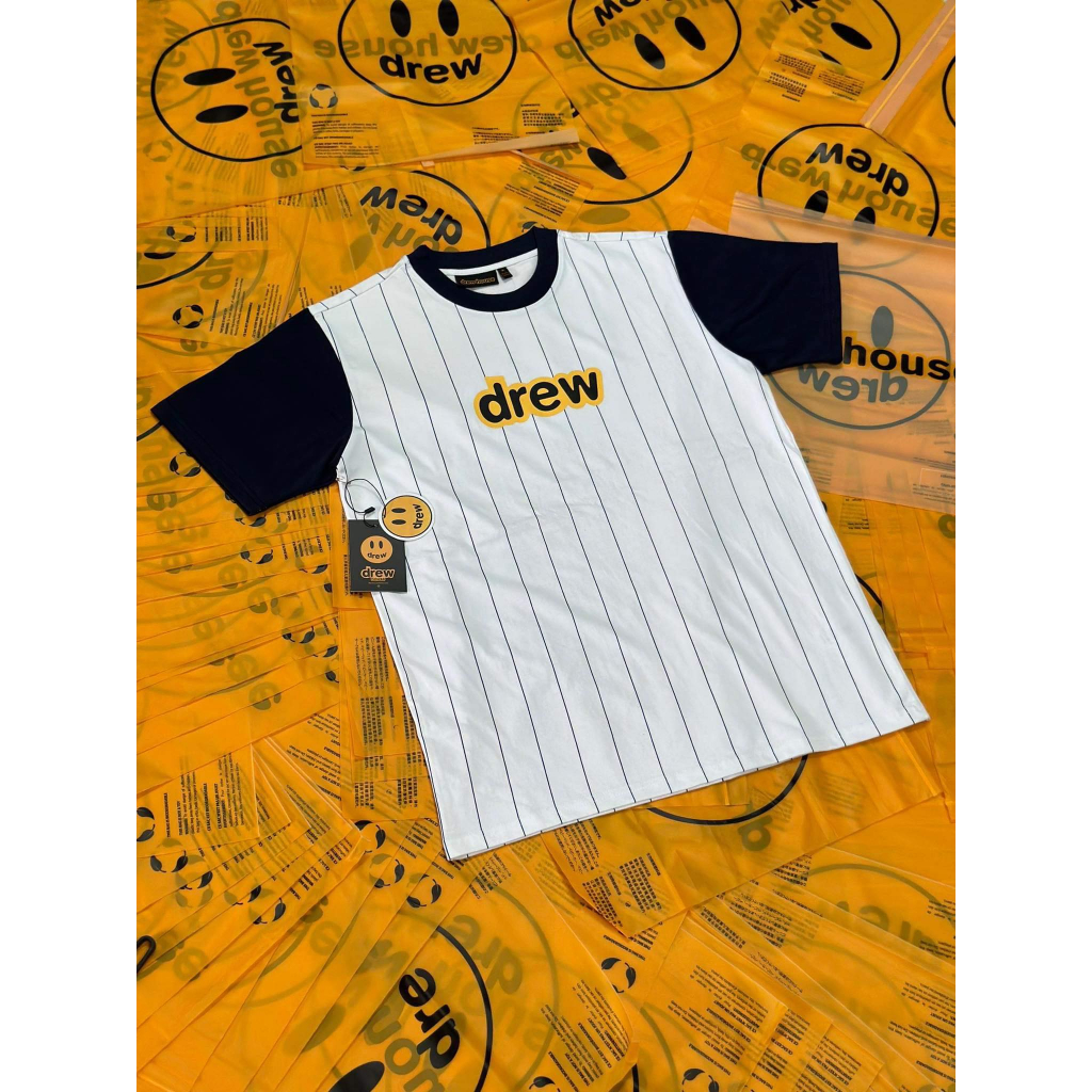 Áo Thun Nam Nữ Form Rộng D REW Sọc kẻ Vải Cotton Cao cấp 250gsm