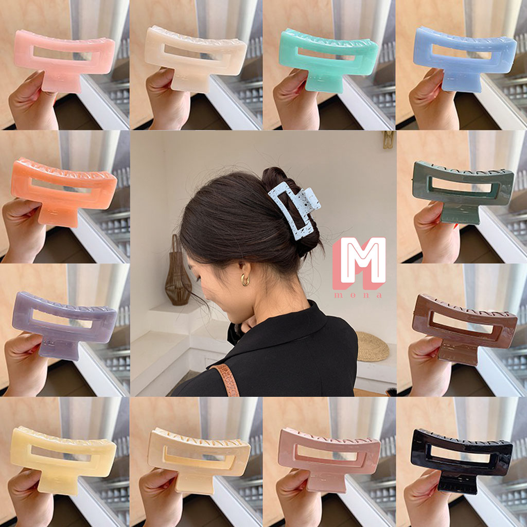 Kẹp tóc Vuông nhiều màu dễ thương MONA STORE KT18