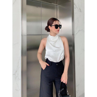 Áo yếm phi lụa 2 màu sang chảnh