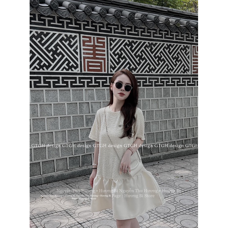 Váy babydoll dáng ngắn chất cottong xốp xoè