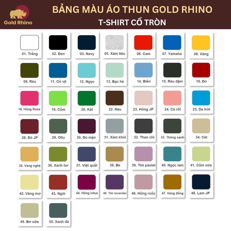Combo 3 áo thun nam cao cấp Gold Rhino