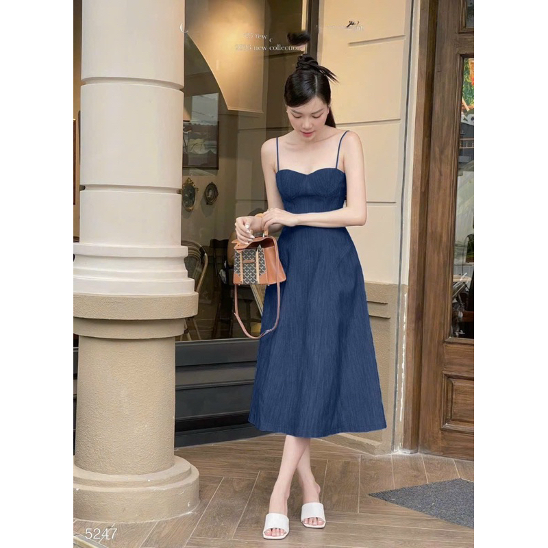 ĐẦM MIDI DÀI DENIM