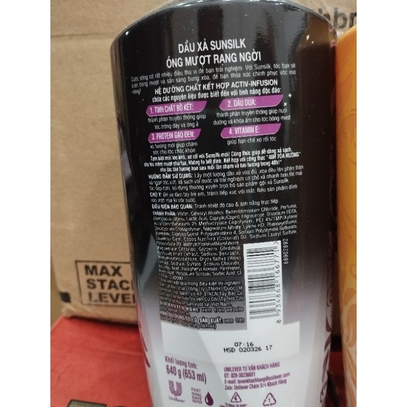 Dầu xả sunsilk 653ml