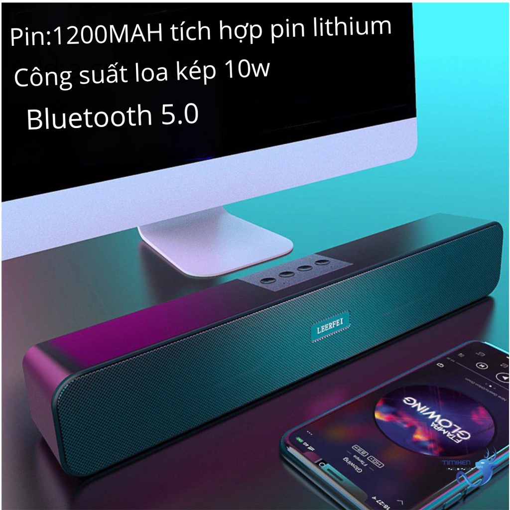 Loa Bluetooth A36 dáng dài bass cực mạnh, Âm thanh vòm, Tương thích điện thoại Laptop Smart Tivi, Có hỗ trợ thẻ nhớ