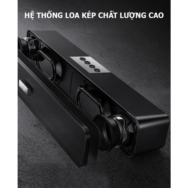 Loa Bluetooth A36 dáng dài bass cực mạnh, Âm thanh vòm, Tương thích điện thoại Laptop Smart Tivi, Có hỗ trợ thẻ nhớ