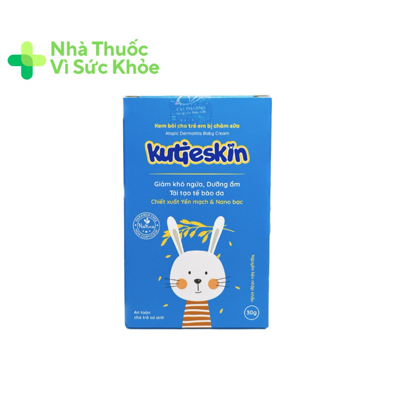 ✅[Chính hãng] Bộ 3 KutieSkin cho bé - Kem chàm sữa, kem dịu mẩn ngứa, kem dưỡng ẩm cho trẻ sơ sinh và trẻ nhỏ