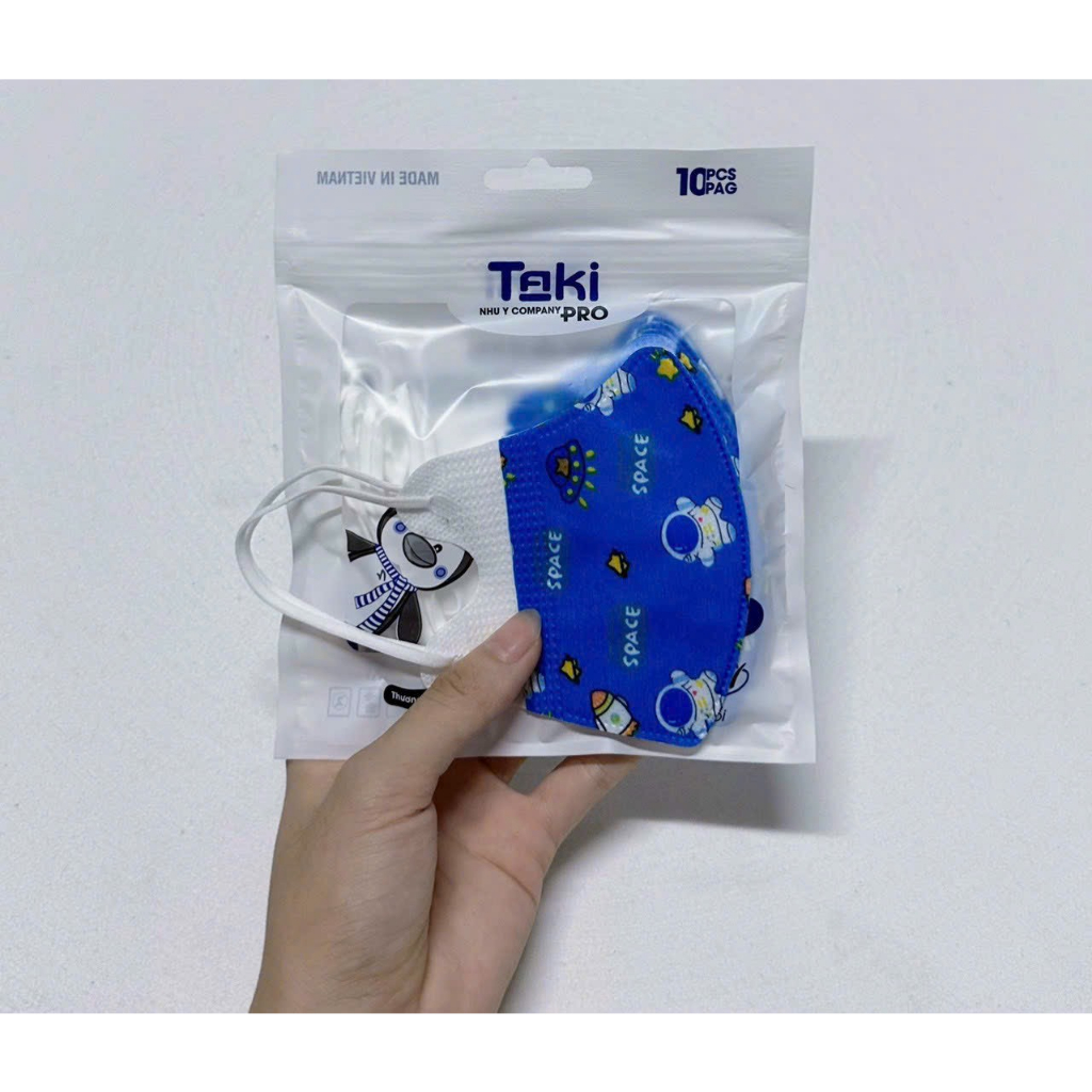 Combo 10- 50 Chiếc Khẩu Trang Y Tế TRẺ EM 5D Taki In Hình Hoạ Tiết Cho Bé 4-10 Tuổi