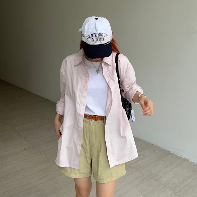 Áo sơmi Cotton, nhiều màu, 2 dáng: Sơmi croptop và Sơmi dài