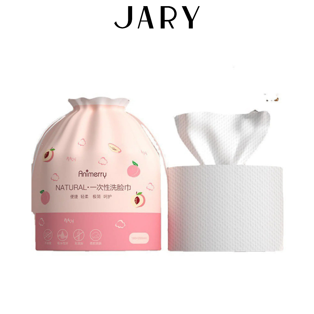 Bông khô lau mặt Animerry Olibear cuộn 40 khăn siêu mềm, thấm hút tốt