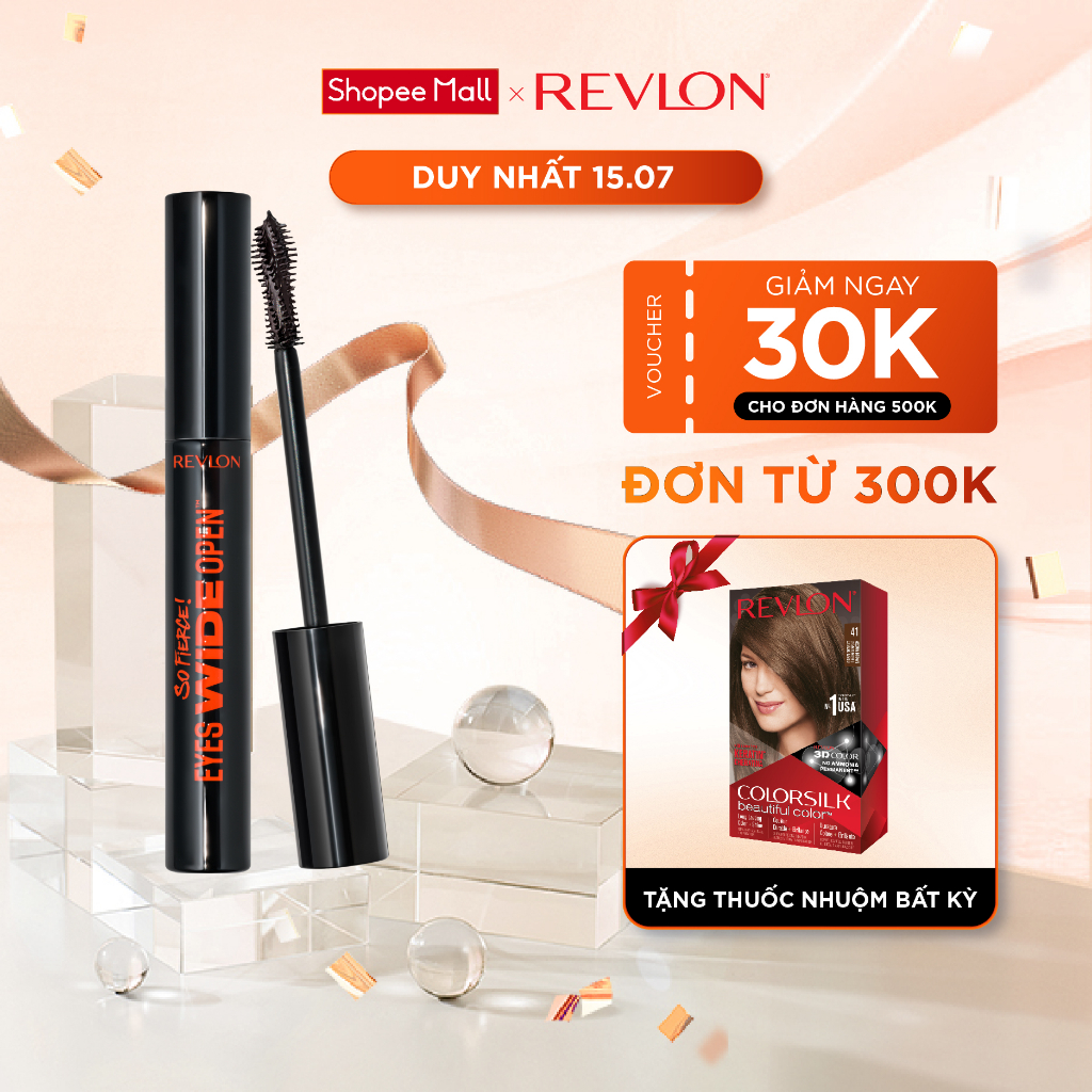 Mascara cho mi dày và dài cực đại - Revlon So Fierce Eyes Wide Open™ WP Shrink - 104 Black