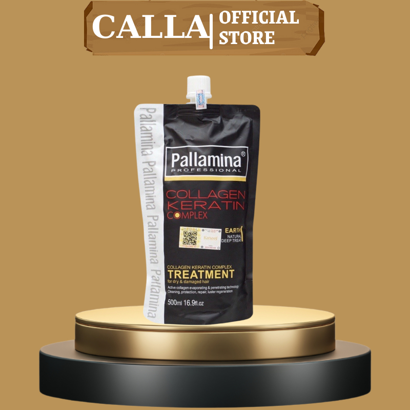 Kem Ủ Tóc KERATIN PALLAMINA 500ml Phục Hồi Siêu Mượt Cho Tóc Giòn, Dễ Gãy, Mất Độ Đàn Hồi | Calla Official