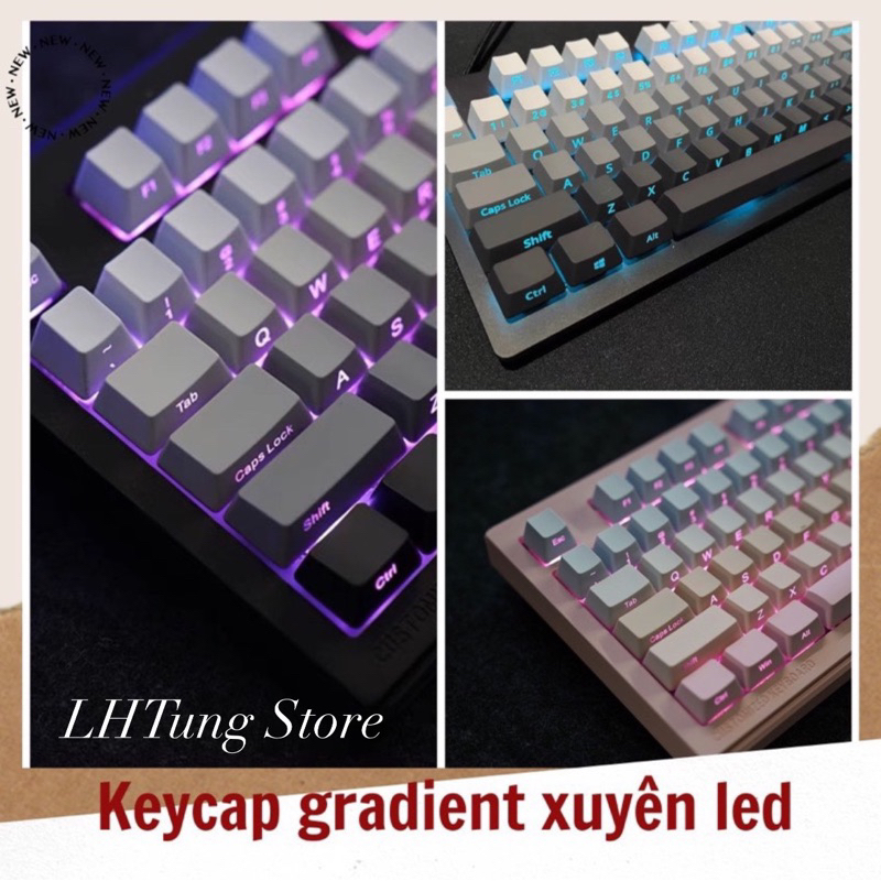 [SẴN GIAO] Keycap xuyên led WEIKA GRADIENT PBT Doubleshot ~ OEM profil