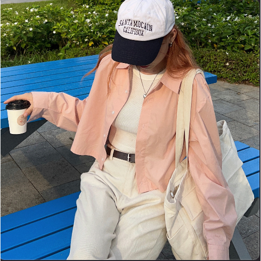 Áo sơmi Cotton, nhiều màu, 2 dáng: Sơmi croptop và Sơmi dài