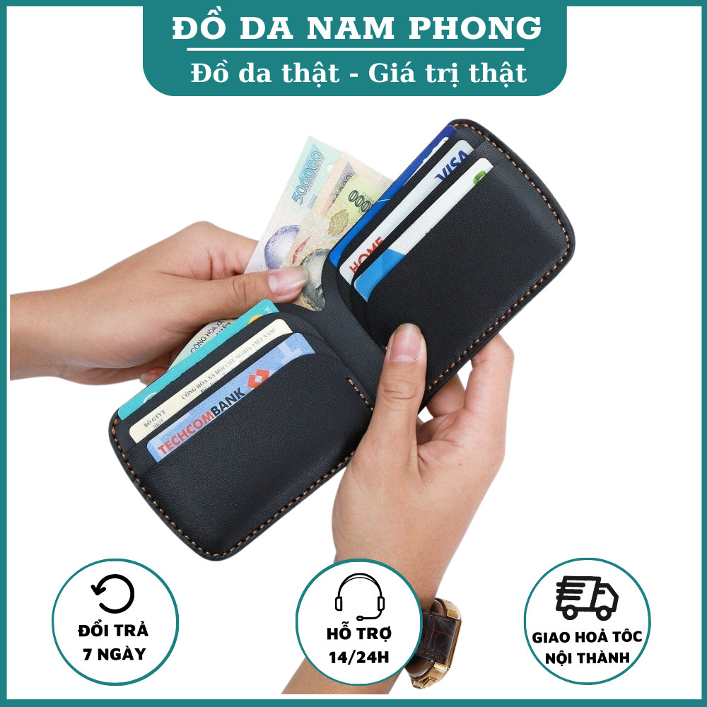 Ví ngang nam mini da bò nguyên tấm Martini NP33-Bảo hành 12 tháng
