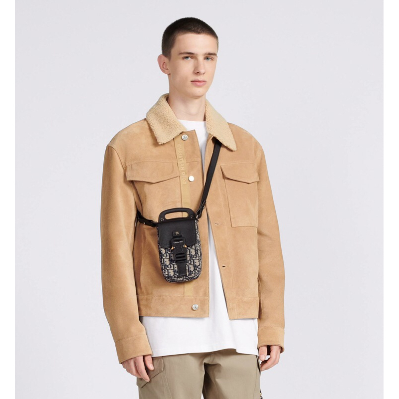 ⚡️[Hight Quality] Hàng Có Sẵn!! Túi Hộp Điện Thoại Di.or Oblique Jacquard Họa Tiết Monogram Kèm Khóa Bấm Sang Trọng Bag