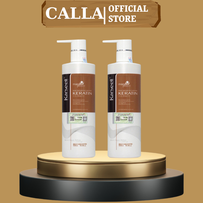 Kem Ủ Tóc Keratin KARSEELL Maca Dạng Kem 500ml Phục Hồi Tóc Hư Tổn Và Làm Hóa Chất Nhiều Lần Siêu Mượt | Calla Official