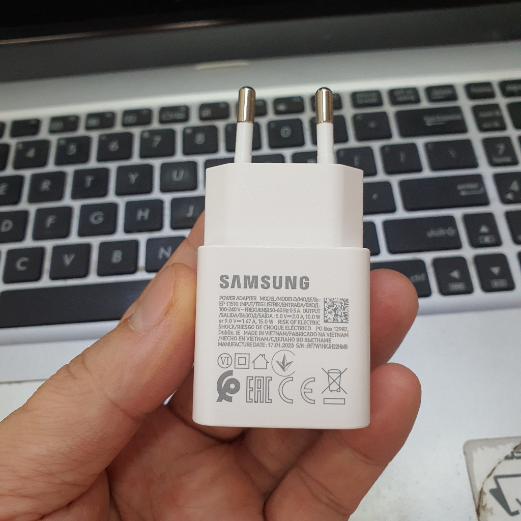 Củ Sạc Nhanh 15W Đời Mới Cổng Type C - T1510, Chính Hãng Samsung (Chưa gồm cáp)