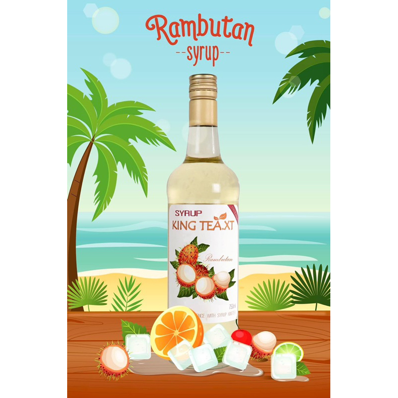 Siro Chôm Chôm KINGTEA.XT Chai 800ml