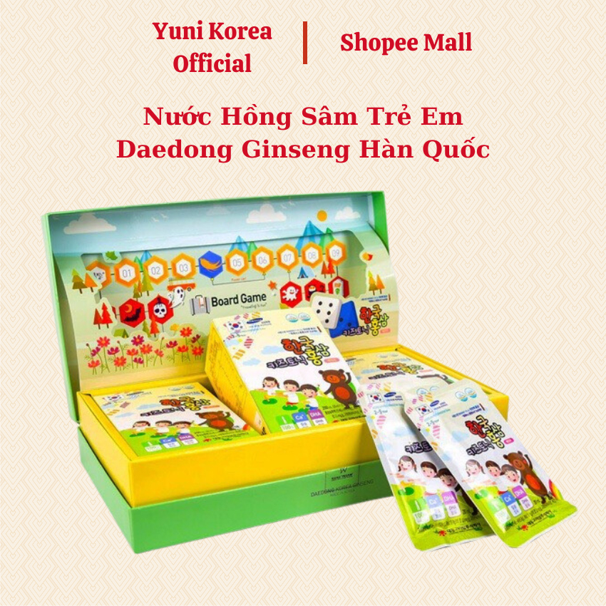 Hồng Sâm Trẻ Em Daedong Ginseng Hàn Quốc Dành Cho Bé Từ 2~13 Tuổi, Giúp Trẻ Phát Triển Toàn Diện