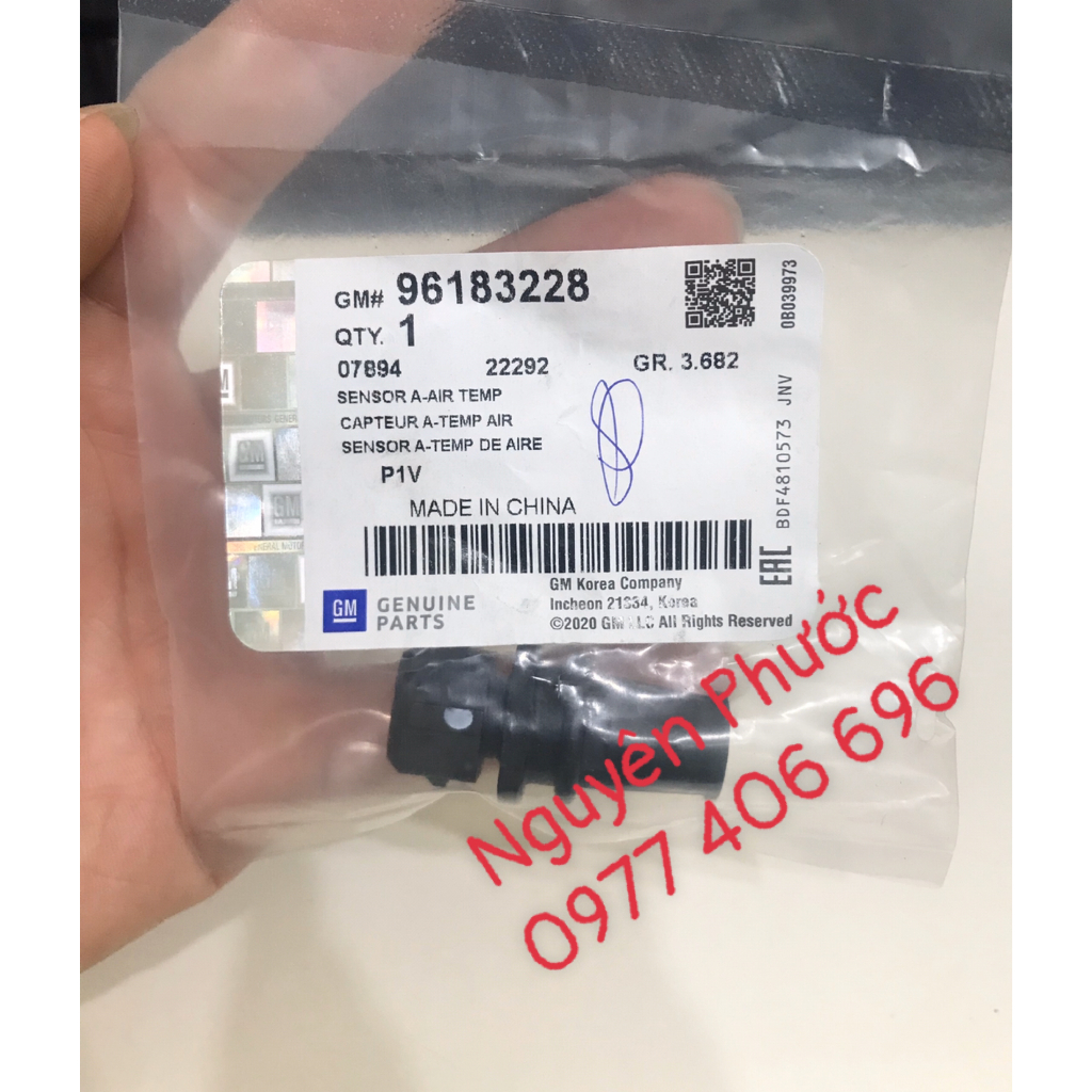 Cảm biến nhiệt độ khí nạp MAGNUS, LACETTI EX, GENTRA, AVEO, NUBIRA, LANOS... Hàng xịn GM chính hãng 96183228
