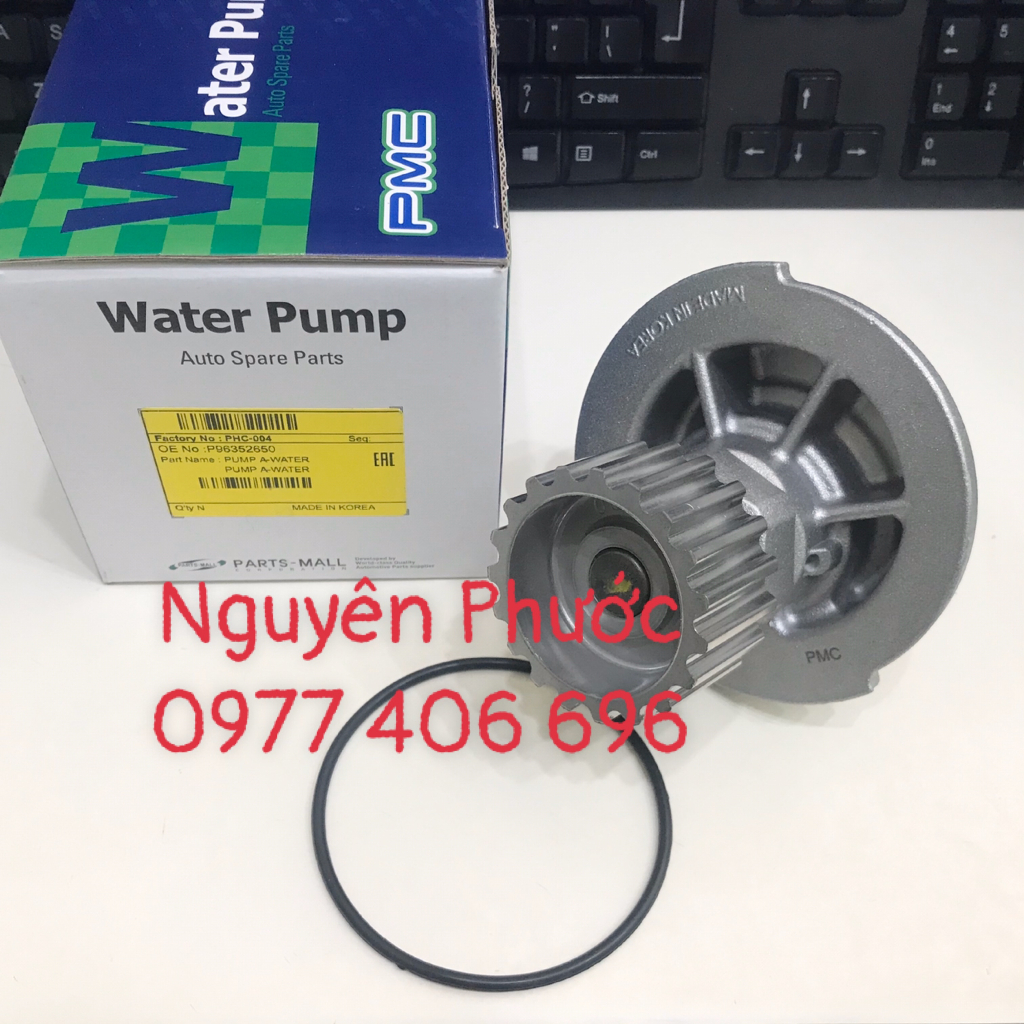 Bơm nước làm mát động cơ LACETTI EX 1.6 / CRUZE 1.6 / NUBIRA 1.6 / AVEO 1.4 - Hiệu Parts Mall Korea: 96352650