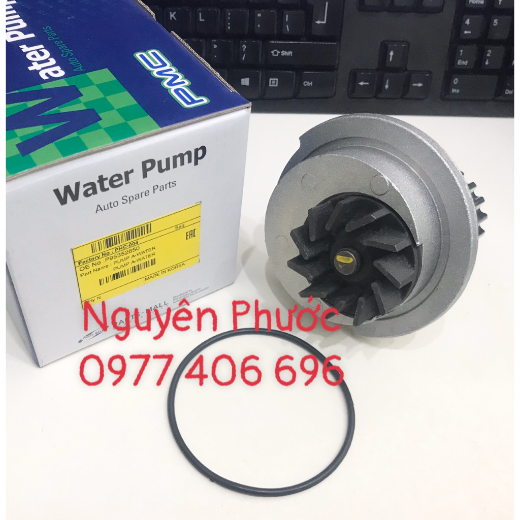 Bơm nước làm mát động cơ LACETTI EX 1.6 / CRUZE 1.6 / NUBIRA 1.6 / AVEO 1.4 - Hiệu Parts Mall Korea: 96352650