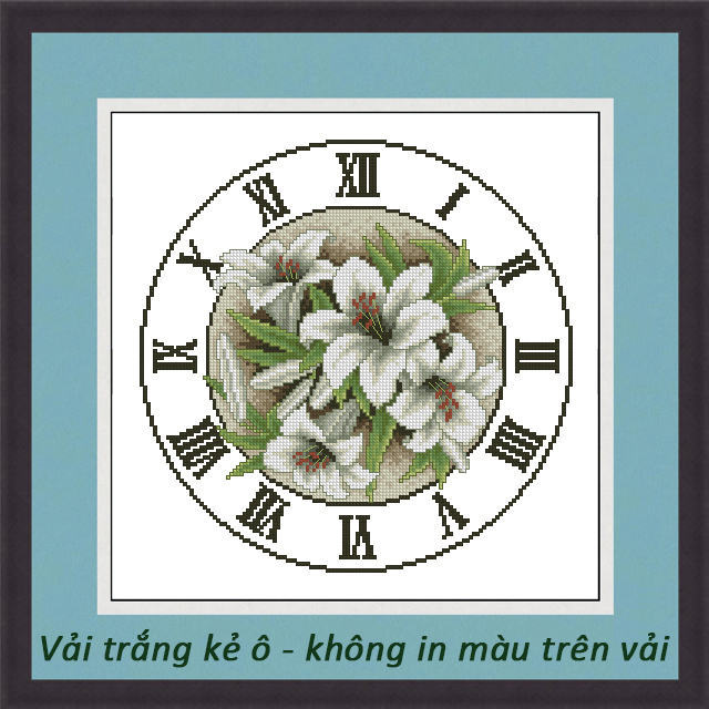 Tranh thêu chữ thập không in màu trên vải DH109 (33 x 33 cm)