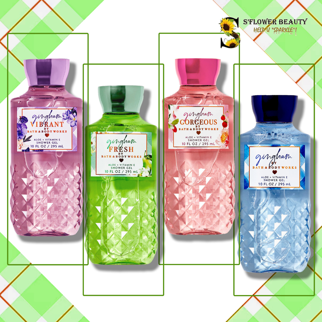 BST GINGHAM | Gel Tắm Dưỡng Da Lưu Hương Bath &amp; Body Works Shower Gel - Gingham Fresh | Vibrant | Gorgeous | Love | Gold