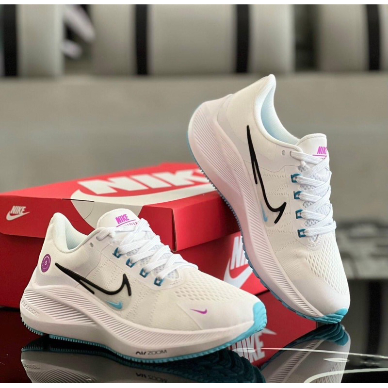 Giày sneaker zoom fly 8 trắng xanh