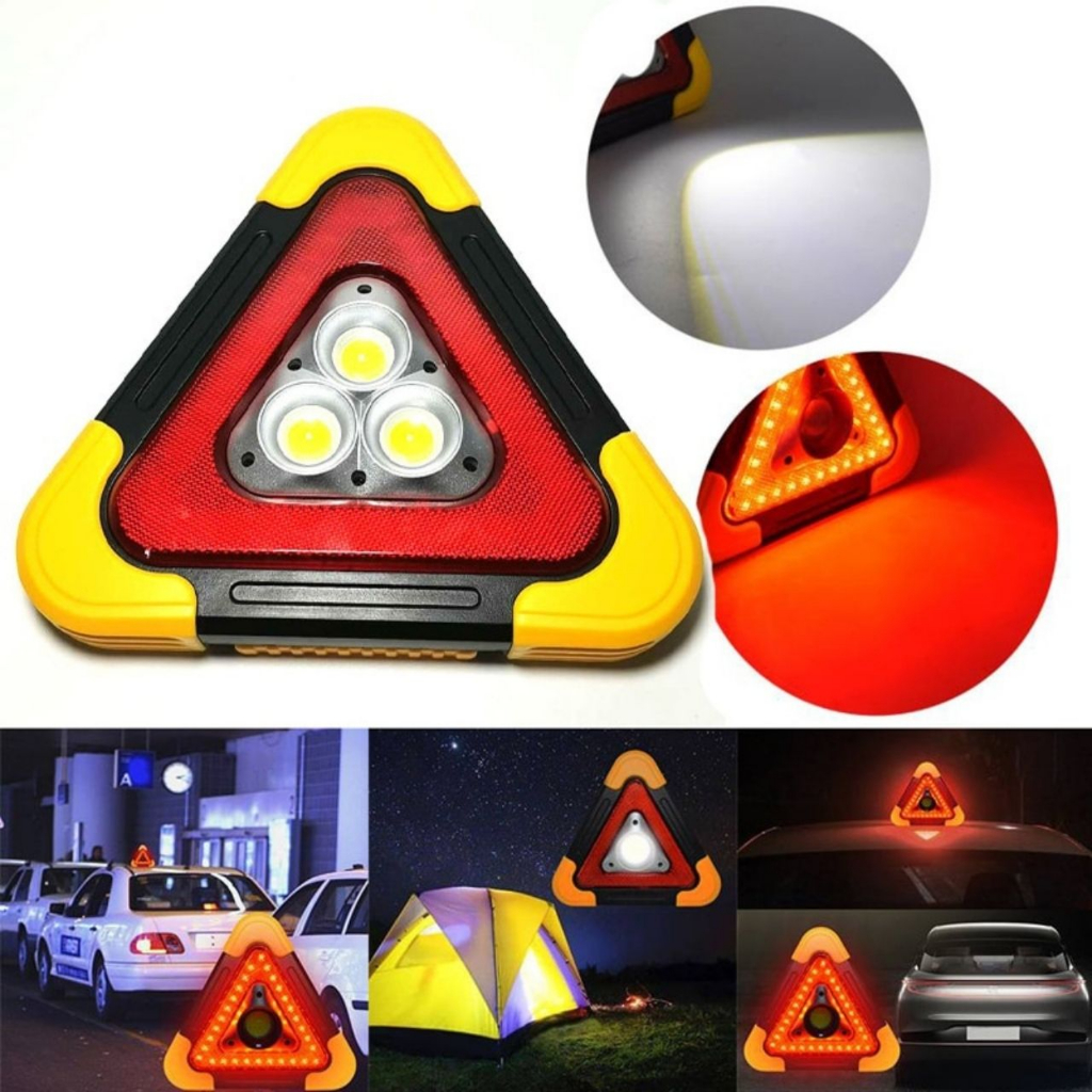 Đèn Cảnh Báo Nhấp Nháy Nguy Hiểm SOS cho xe ô tô, dùng pin sạc phù hợp cắm trại dã ngoại ngoài trời cứu hộ đa năng