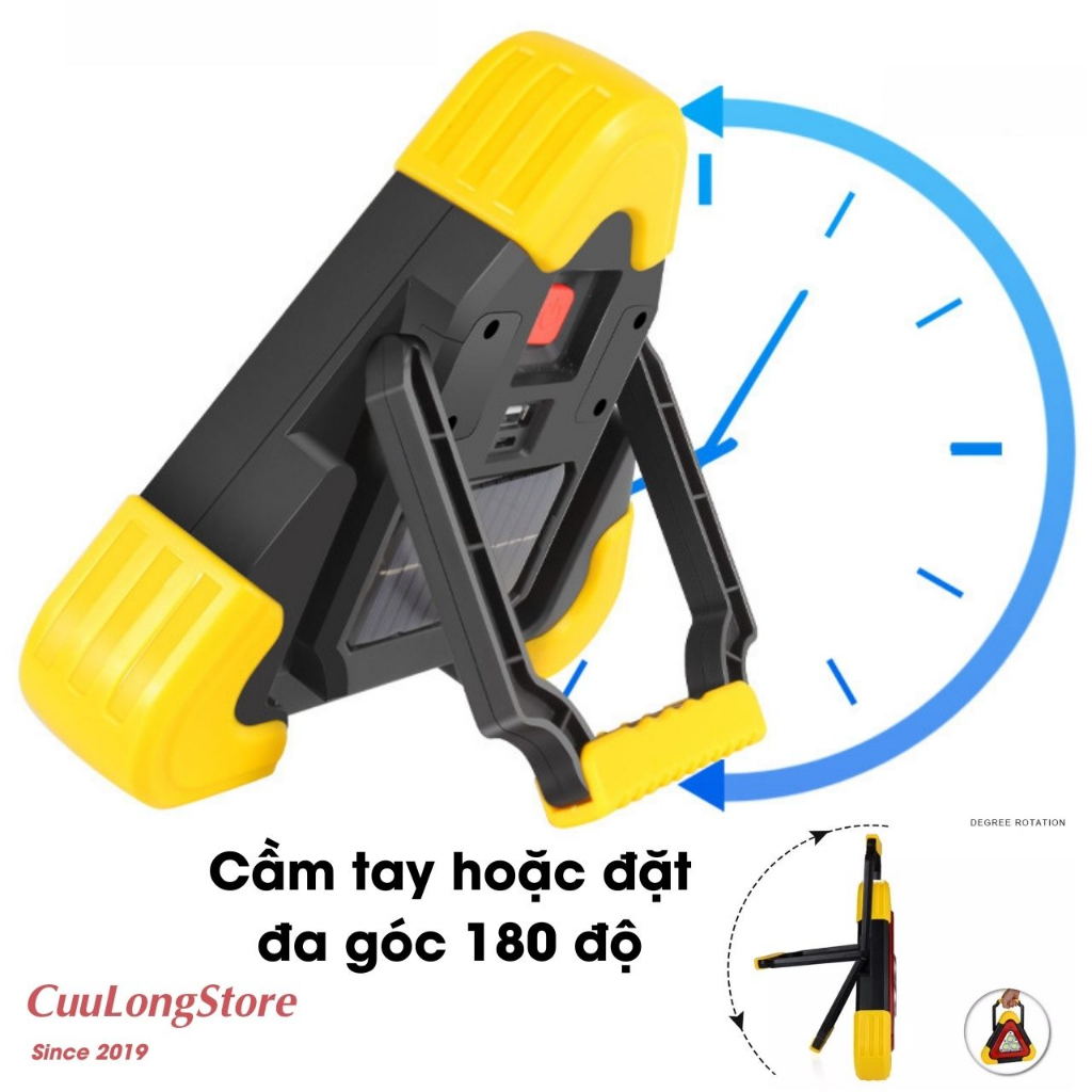 Đèn Cảnh Báo Nhấp Nháy Nguy Hiểm SOS cho xe ô tô, dùng pin sạc phù hợp cắm trại dã ngoại ngoài trời cứu hộ đa năng