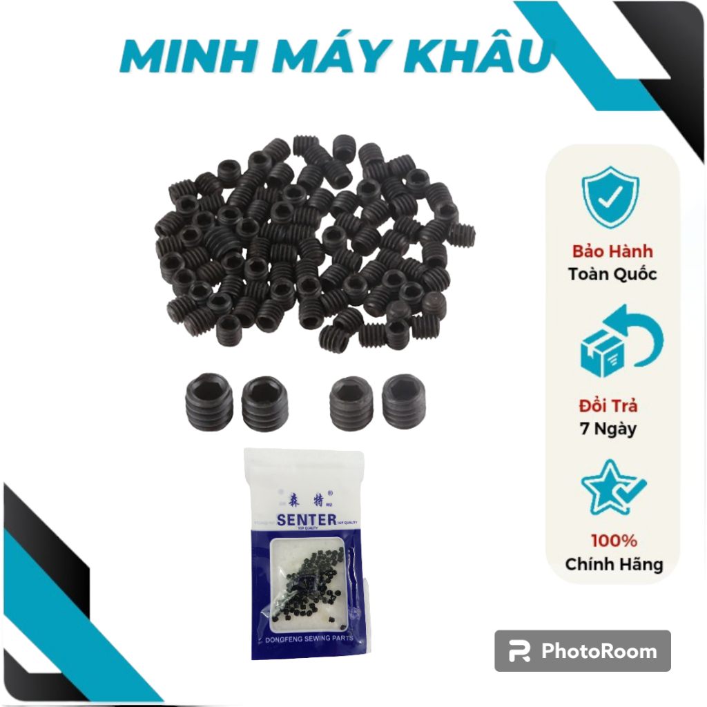 Ốc kim máy vắt sổ (Túi 100 chiêc) 1.5mm và 1.6mm
