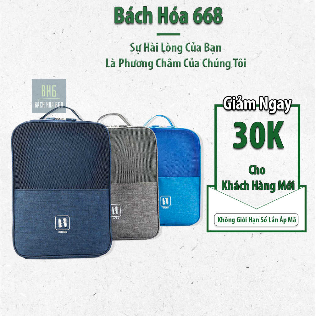 TÚI ĐỰNG GIÀY DÉP DU LỊCH TDG04, THỂ THAO TIỆN DỤNG 3 NGĂN CHỐNG NƯỚC