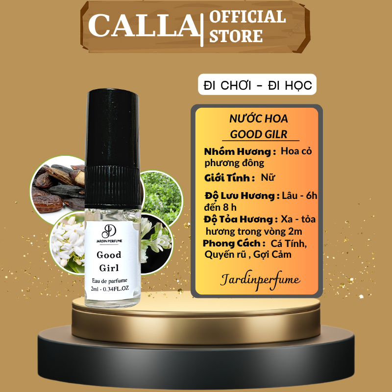 Nước hoa GOOD GIRL cá tính nồng nàn quyến rũ gợi cảm thơm lâu dạng xịt | Body Mist Nữ By JARDIN PERFUME