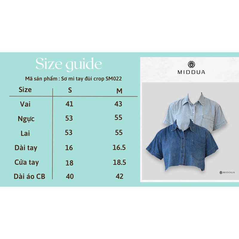 SM022 Sơmi tay đùi denim