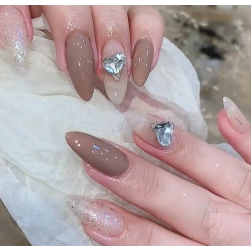 nailbox móng úp giả phối đá flash