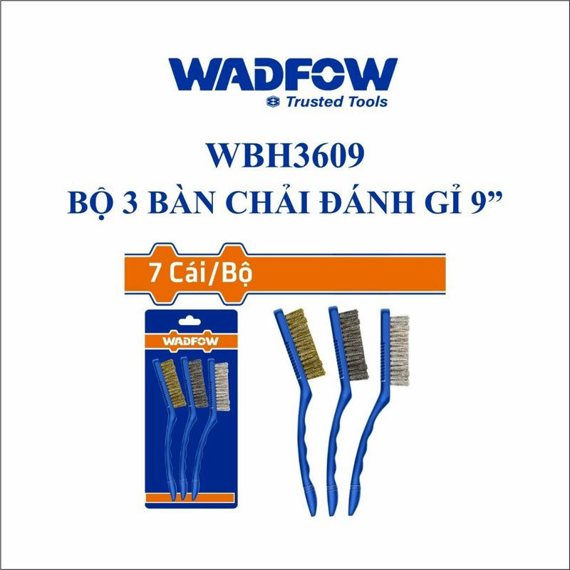 Bộ 3 bàn chải cước loại 9 inch WADFOW WBH3609