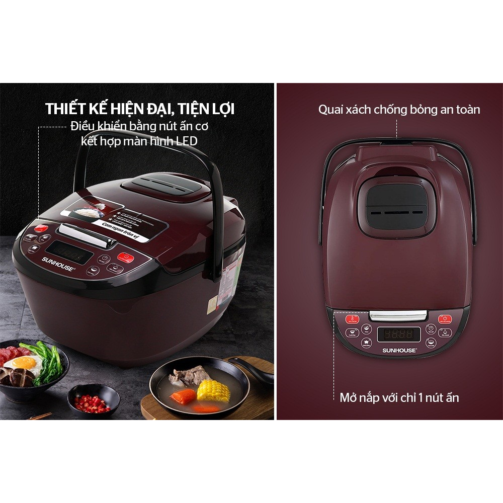 Nồi cơm điện tử 1.8L SUNHOUSE SHD8909