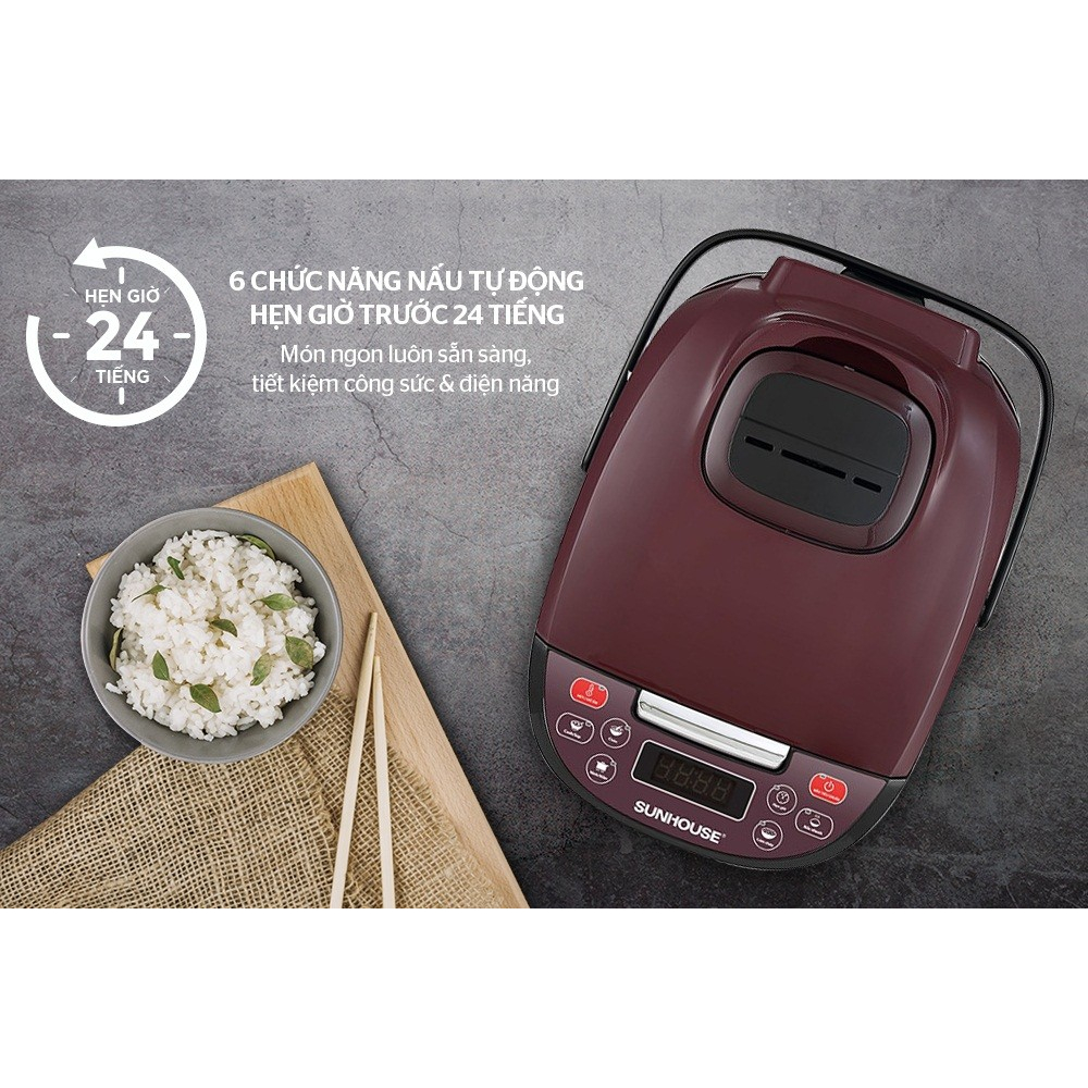 Nồi cơm điện tử 1.8L SUNHOUSE SHD8909