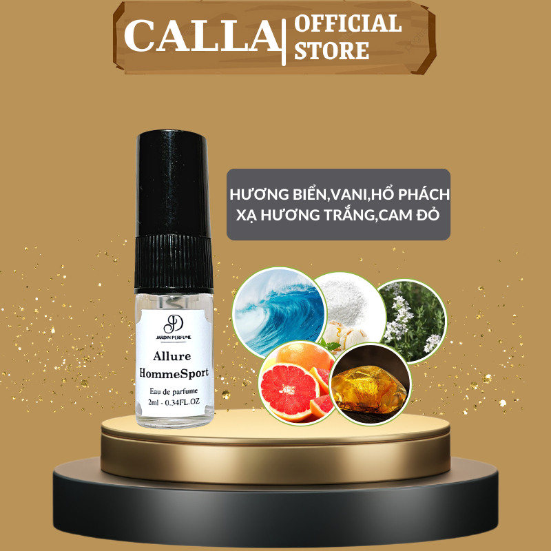 Nước hoa nam ALLURE HOMME SPORT 10ml hiện đại nam tính mạnh mẽ thơm lâu | Body mist nam by JARDIN PERFUME