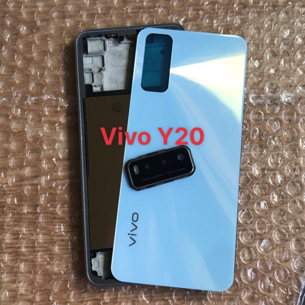 Bộ Vỏ VIVO Y20 / Y20s / Y12s zin kèm cụm kính camera , nút bấm