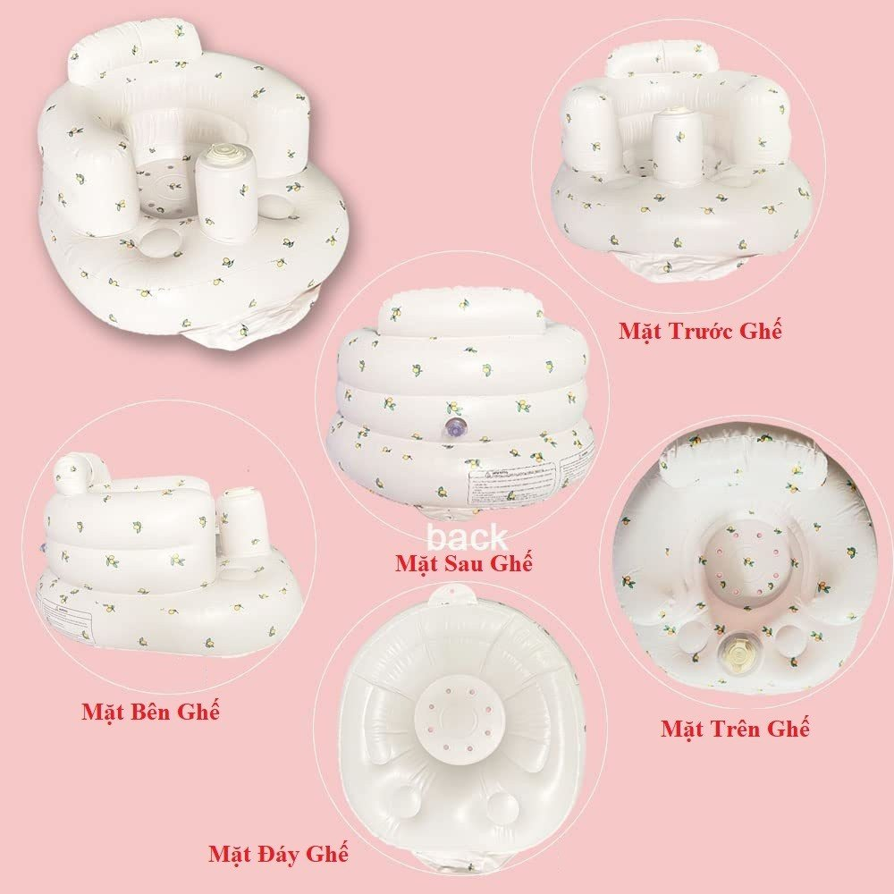Ghế hơi tập ngồi cho bé ăn dặm, đi bơi,tắm, đi dã ngoại, tích hợp bơm tự động