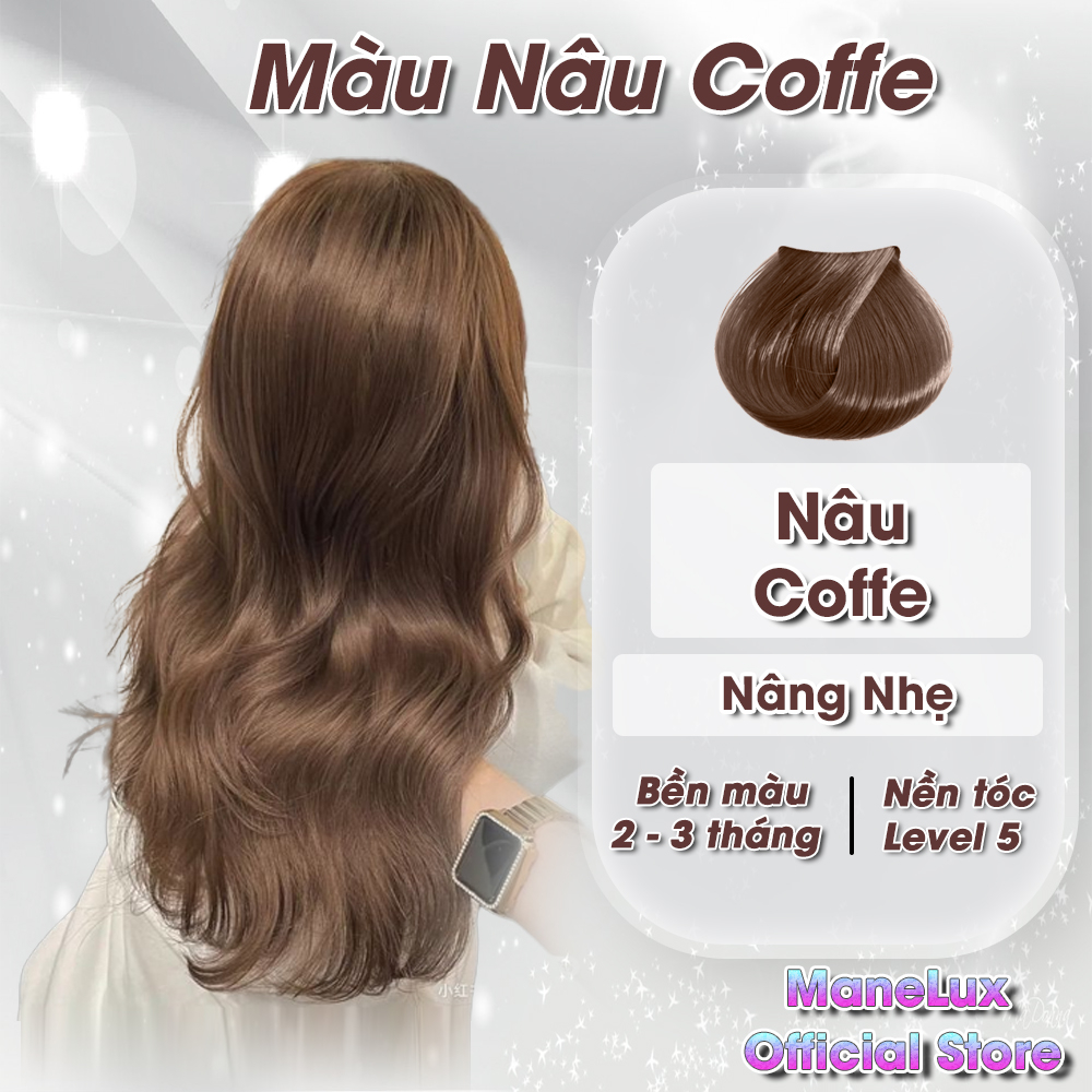 Thuốc nhuộm tóc màu nâu coffe tại nhà chính hãng giá rẻ - ManeLux Official Store