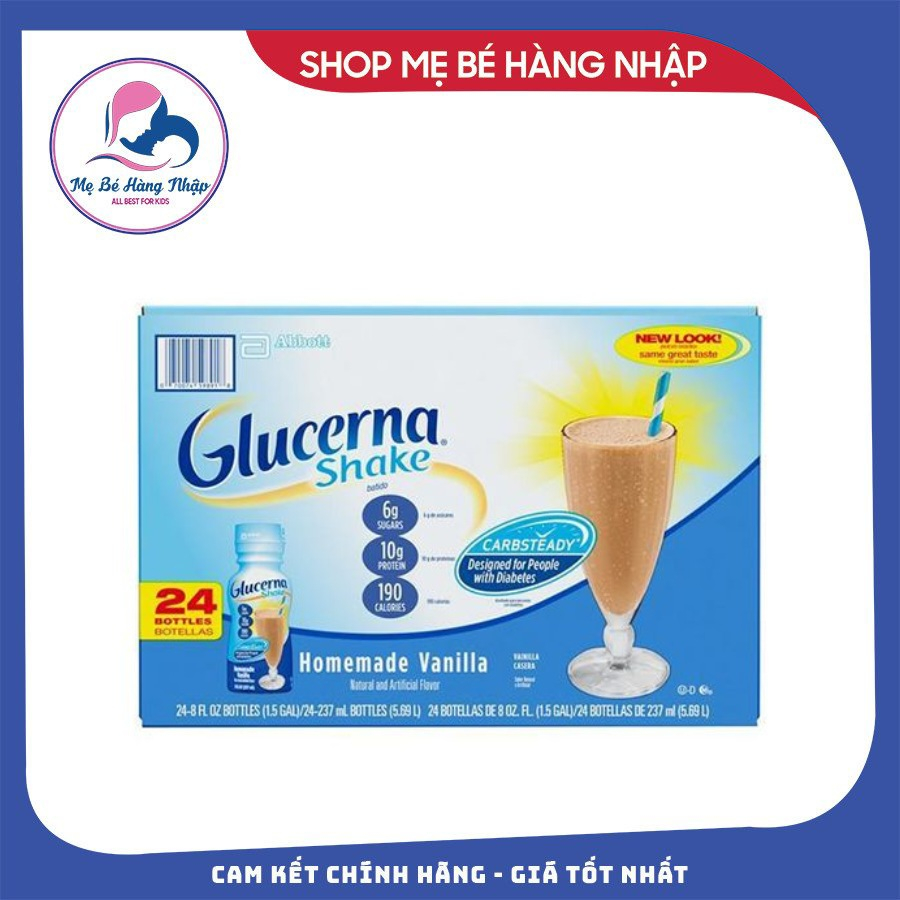 Thùng 24 chai sữa nước Glucerna dành cho người tiểu đường Mỹ