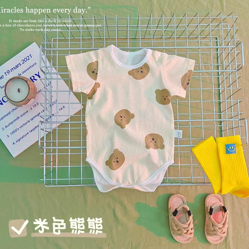 Bộ bodysuit, đồ bộ liền thân sát lách dành cho bé trai bé gái hoạ tiết thun gân siêu mát