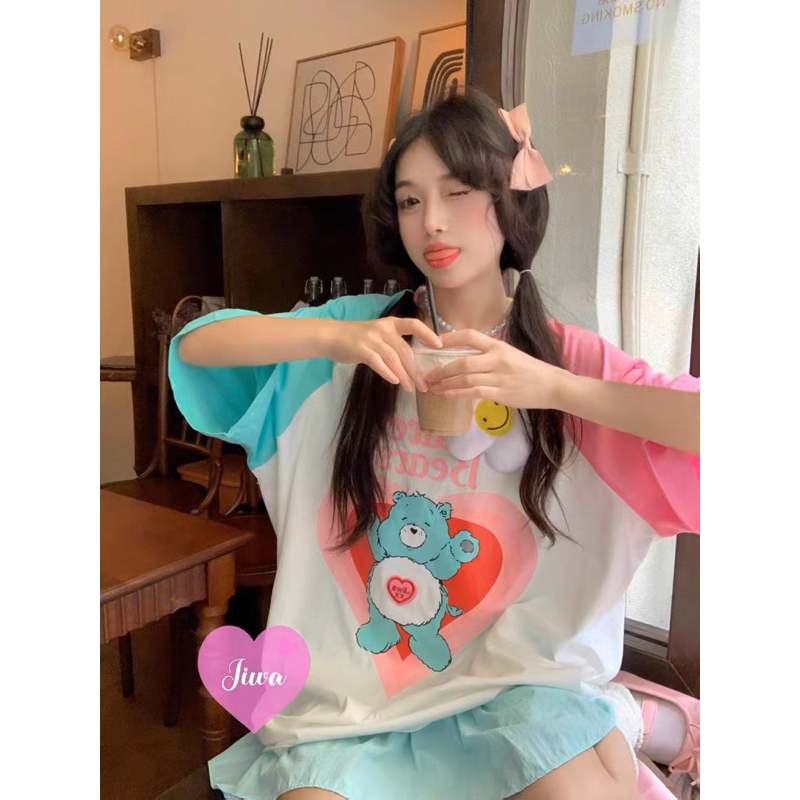 Áo thun hãng Jiwa hình gấu xinh xắn