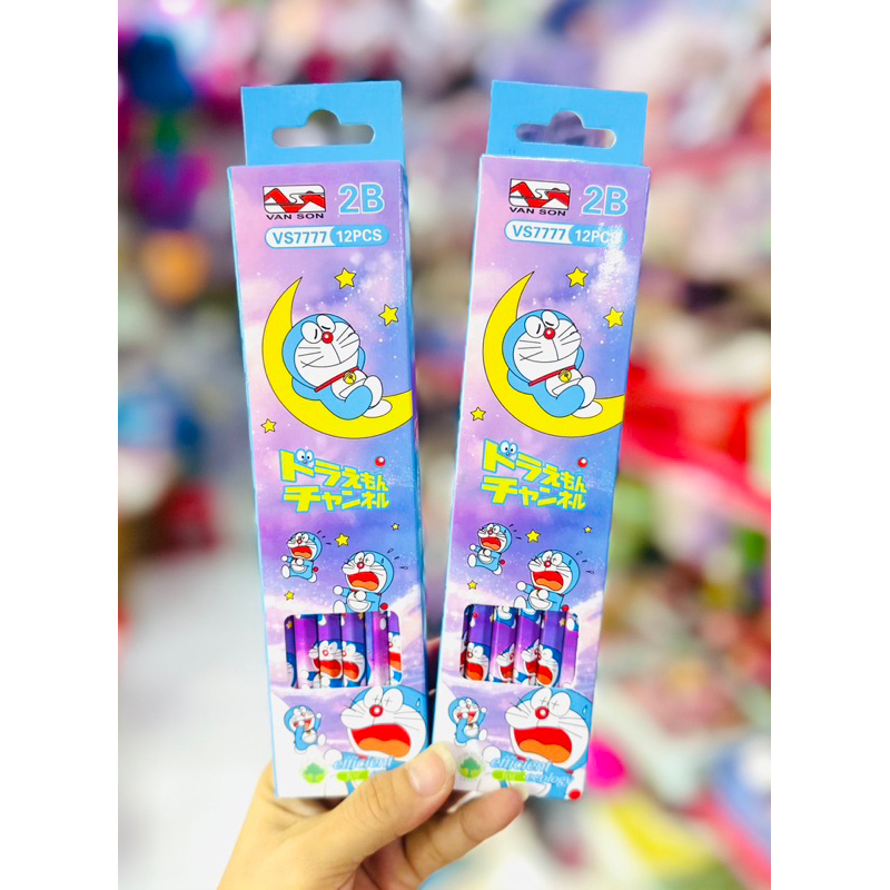 Hộp 12 Chì Chuốt 2B Mẫu Gấu Dâu LOTSO/Elsa/Doraemon/Spiderman Đáng Yêu Cho Bé