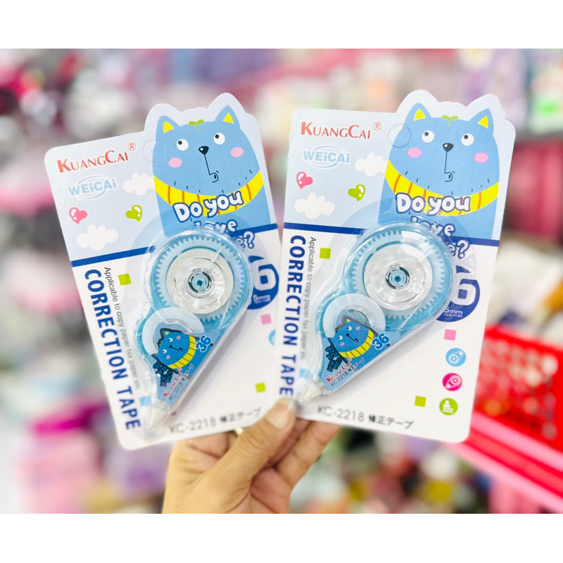 Bút Xoá Kéo Mẫu Gấu Dâu, Mèo Xanh, Gấu Trắng Cute Đồ Dùng Đi Học