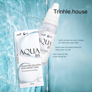Nước nhỏ mắt lens AQua B5 15ml- nhỏ mắt 15ml-  dung dịch nhỏ mắt khi mang kính áp tròng Hàn Quốc.