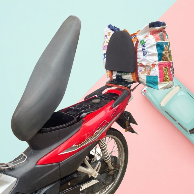 Tựa lưng xe máy kết hợp baga phù hợp cho nhiều loại xe, baga chở hàng